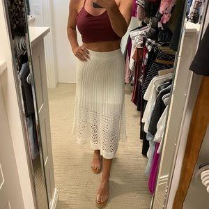 Olivaceous white midi skirt.  Size M